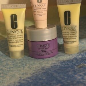 Clinique Skincare Collection with Yellow and Purple Products